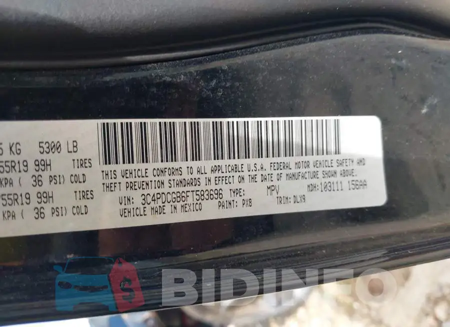 3C4PDCGB6FT583696 Photo# 9