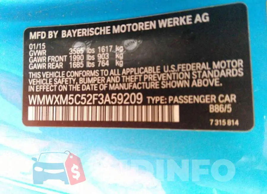 WMWXM5C52F3A59209 Photo# 9