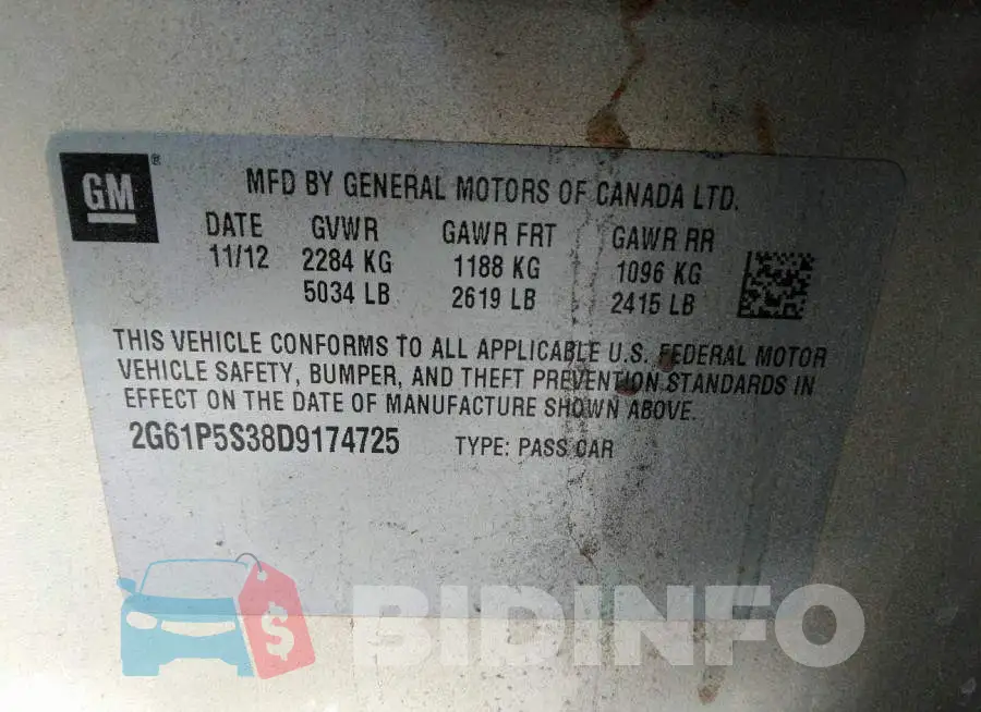 2G61P5S38D9174725 Photo# 9