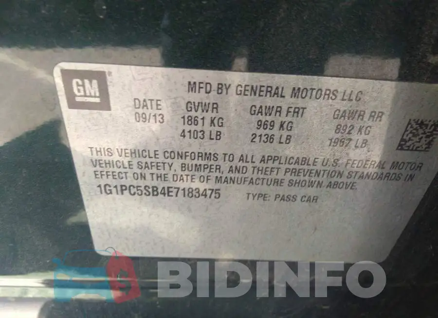1G1PC5SB4E7183475 Photo# 9