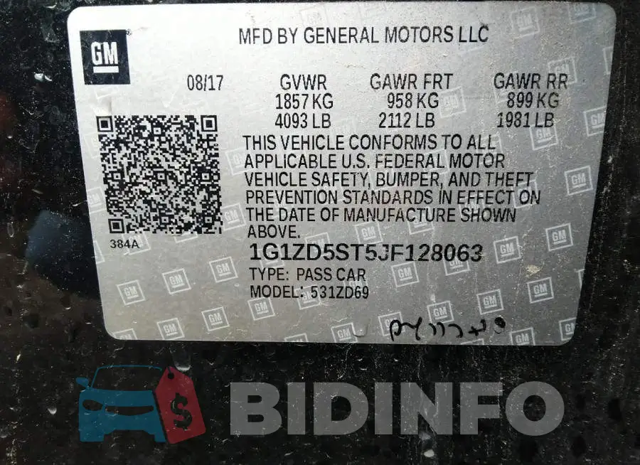 1G1ZD5ST5JF128063 Photo# 9