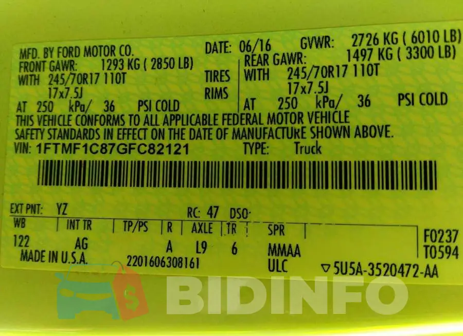 1FTMF1C87GFC82121 Photo# 9