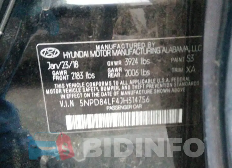 5NPD84LF4JH314756 Photo# 9