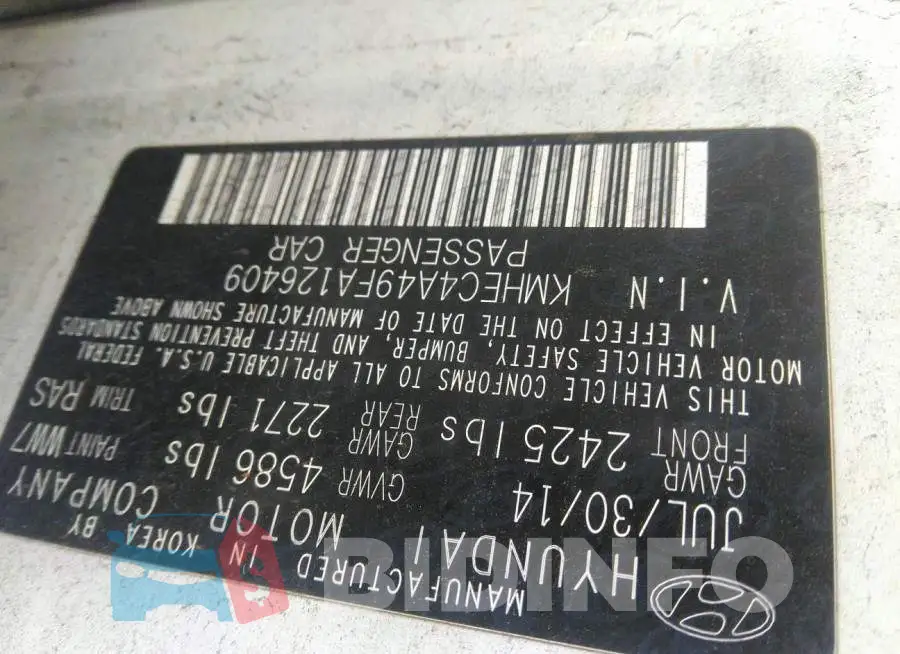 KMHEC4A49FA126409 Photo# 9