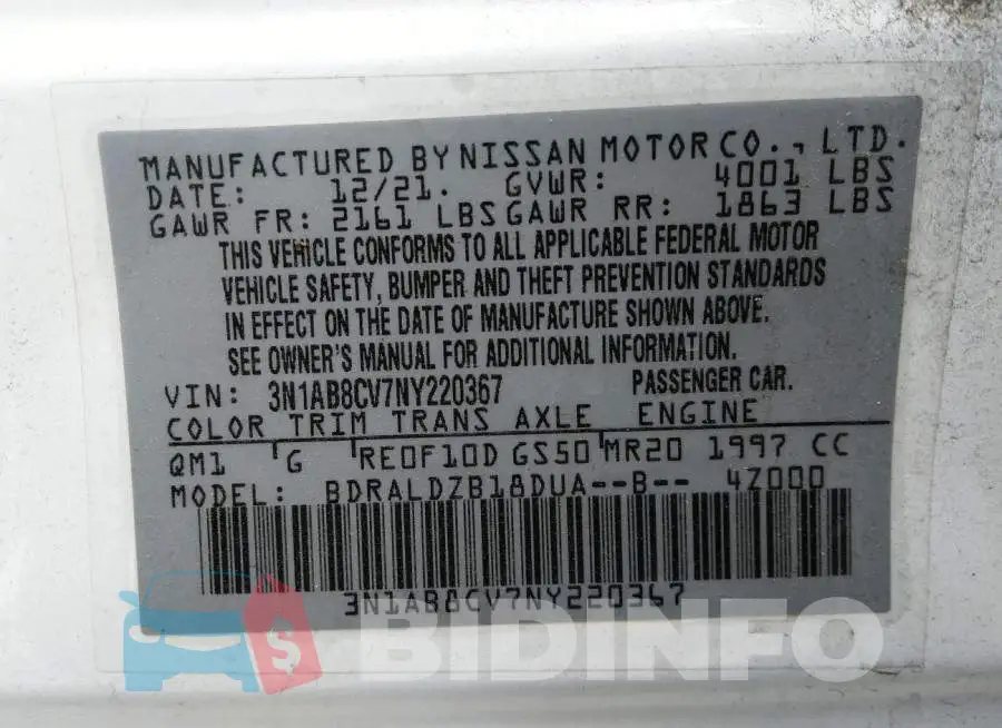 3N1AB8CV7NY220367 Photo# 9