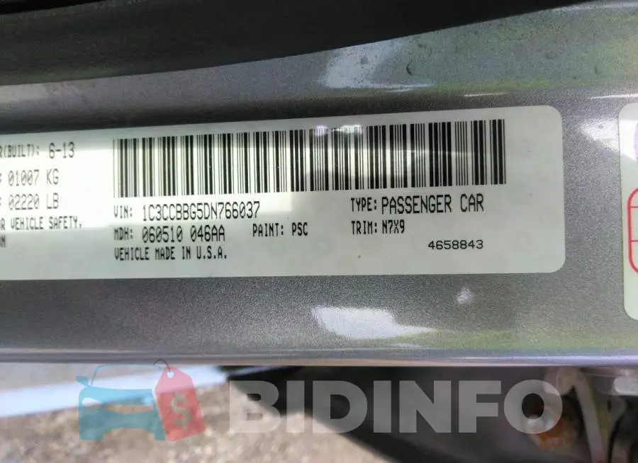 1C3CCBBG5DN766037 Photo# 9