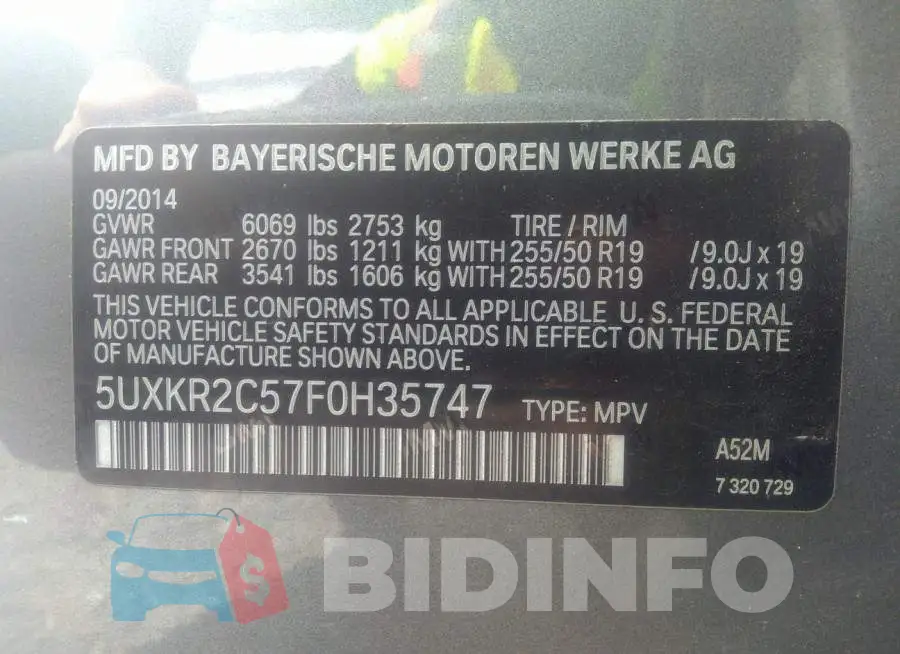 5UXKR2C57F0H35747 Photo# 9