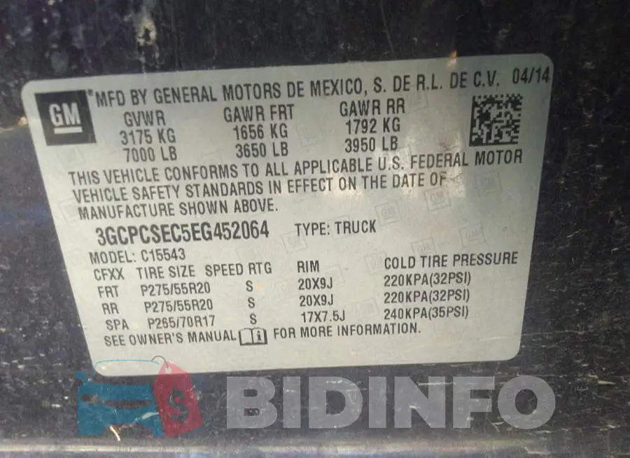 3GCPCSEC5EG452064 Photo# 9