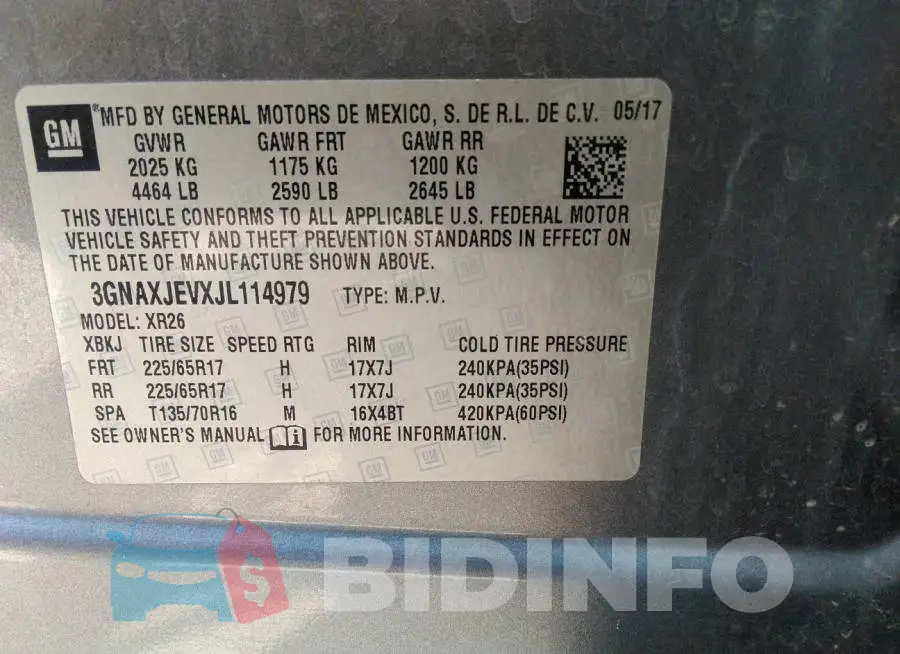 3GNAXJEVXJL114979 Photo# 9