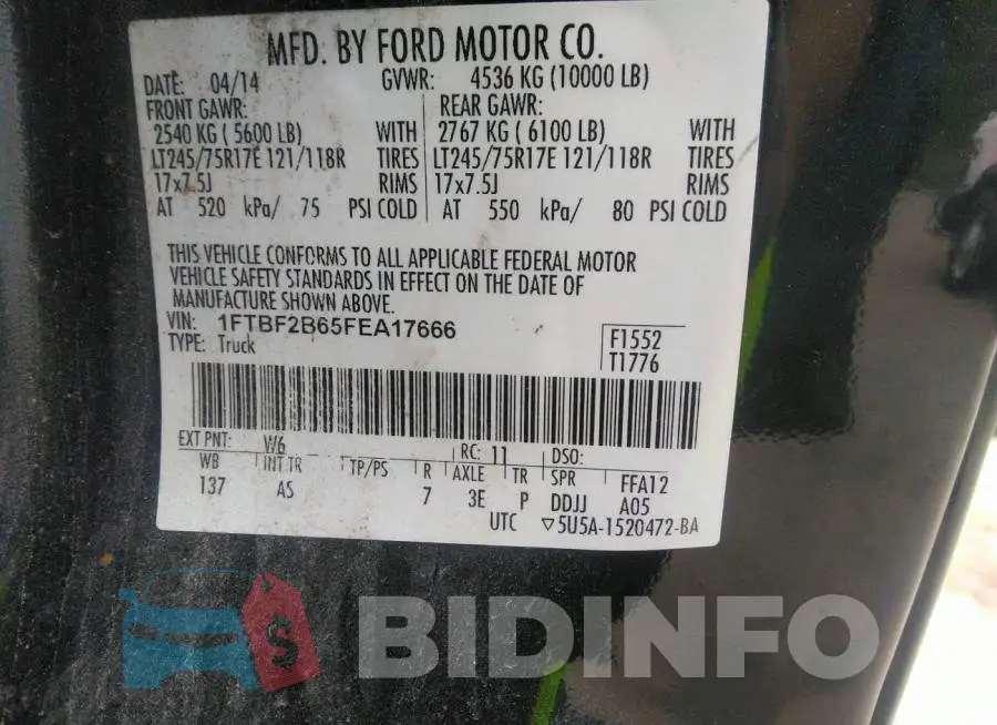1FTBF2B65FEA17666 Photo# 9