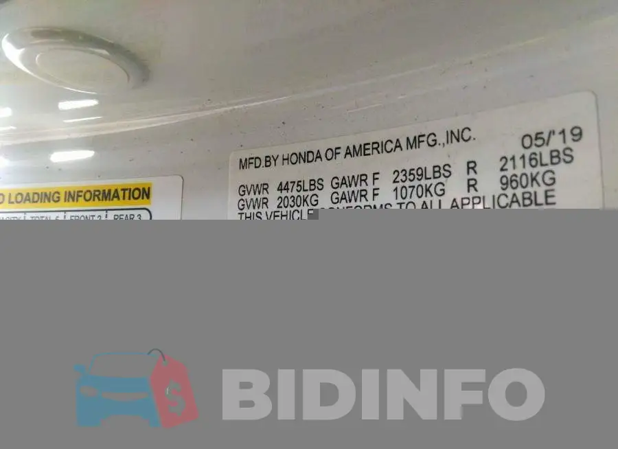 1HGCV1F35KA103936 Photo# 9