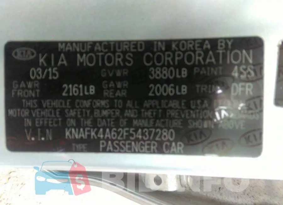 KNAFK4A62F5437280 Photo# 9
