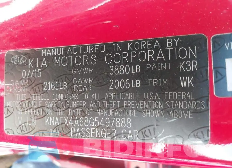 KNAFX4A68G5497888 Photo# 9
