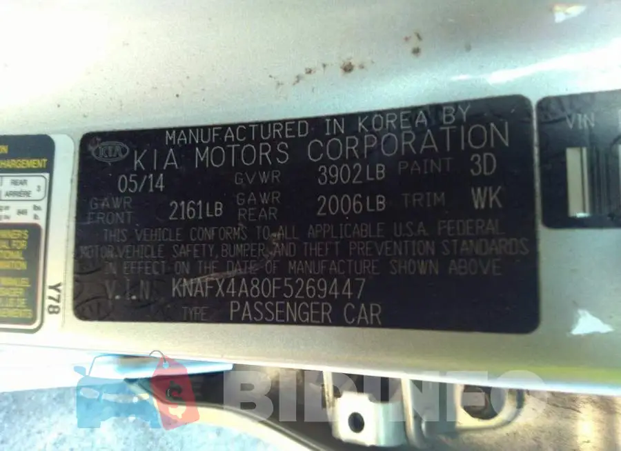 KNAFX4A80F5269447 Photo# 9