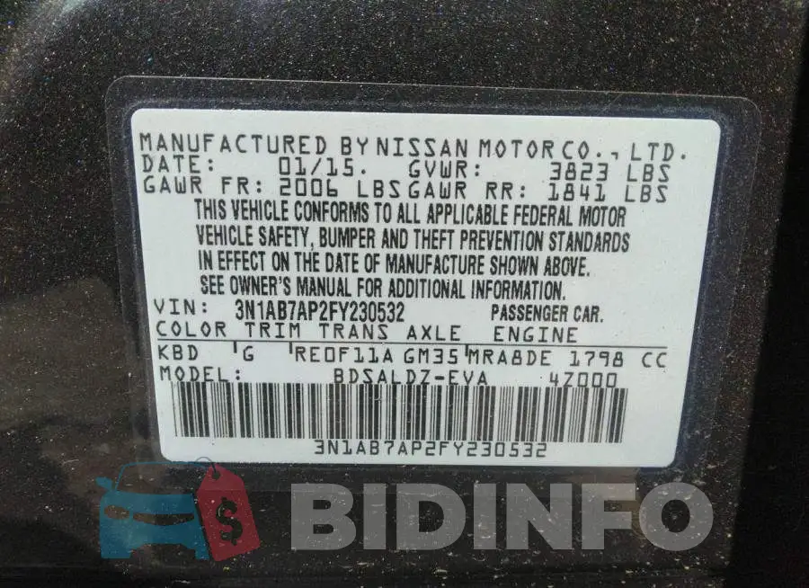 3N1AB7AP2FY230532 Photo# 9