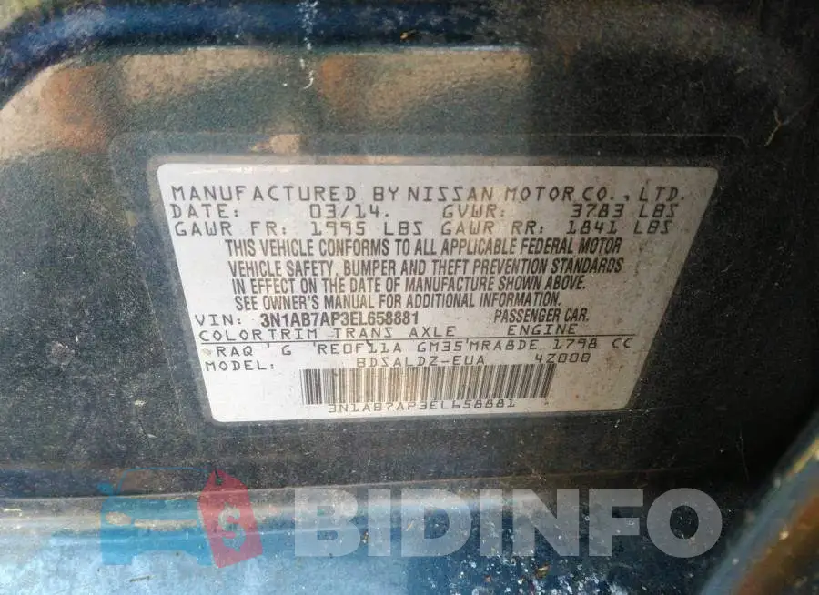 3N1AB7AP3EL658881 Photo# 9
