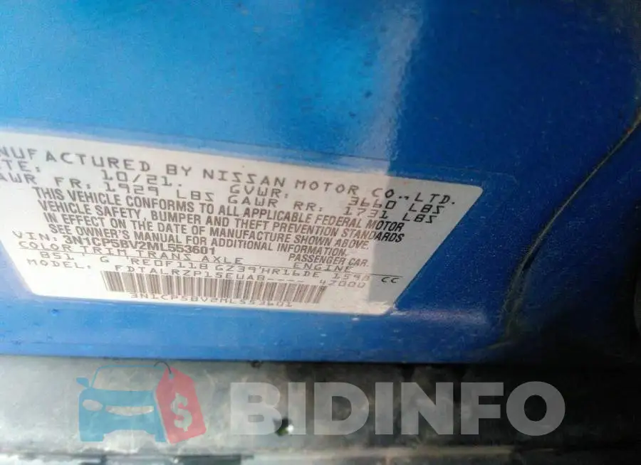 3N1CP5BV2ML553601 Photo# 9