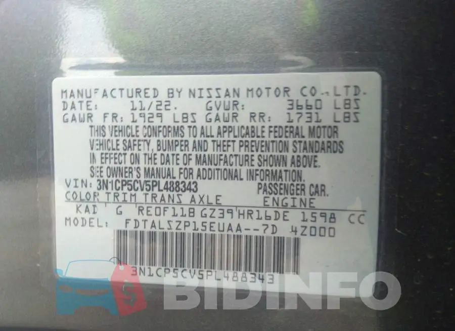 3N1CP5CV5PL488343 Photo# 9