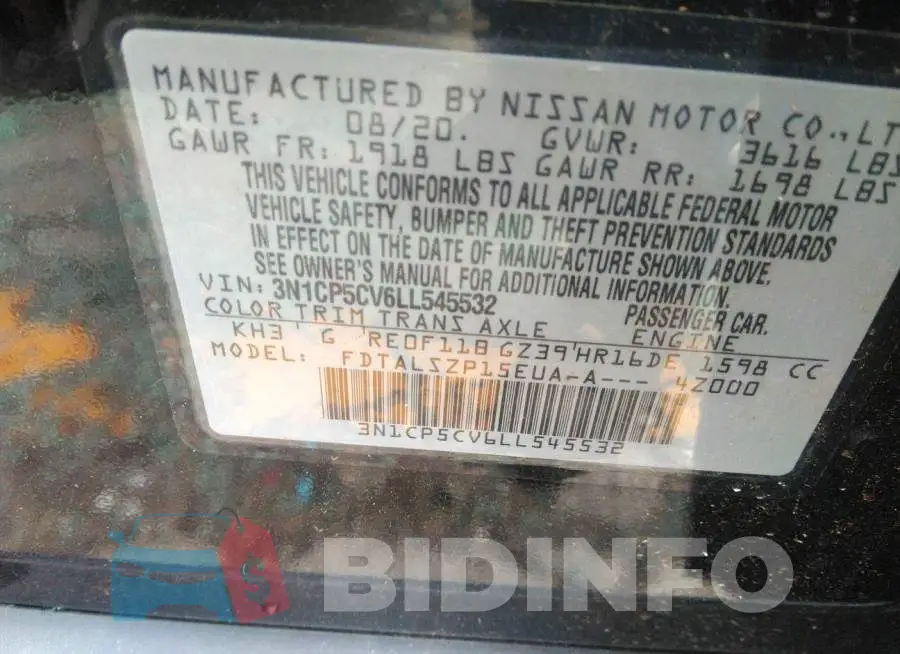 3N1CP5CV6LL545532 Photo# 9