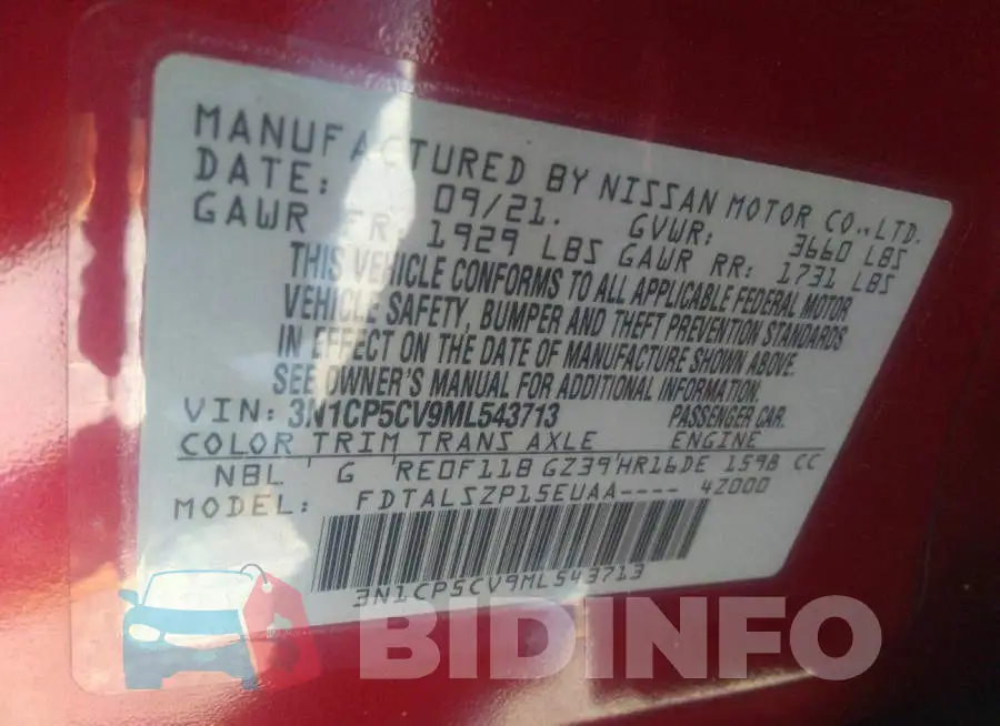 3N1CP5CV9ML543713 Photo# 9