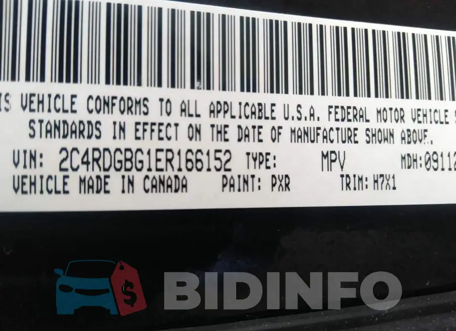 2C4RDGBG1ER166152 Photo# 9