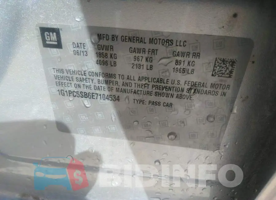 1G1PC5SB6E7104534 Photo# 9