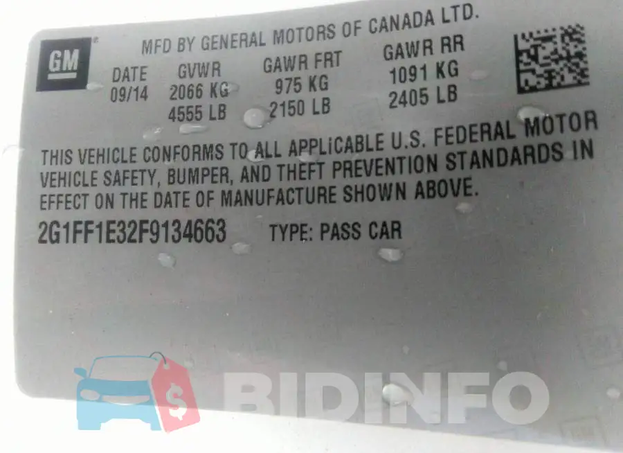 2G1FF1E32F9134663 Photo# 9