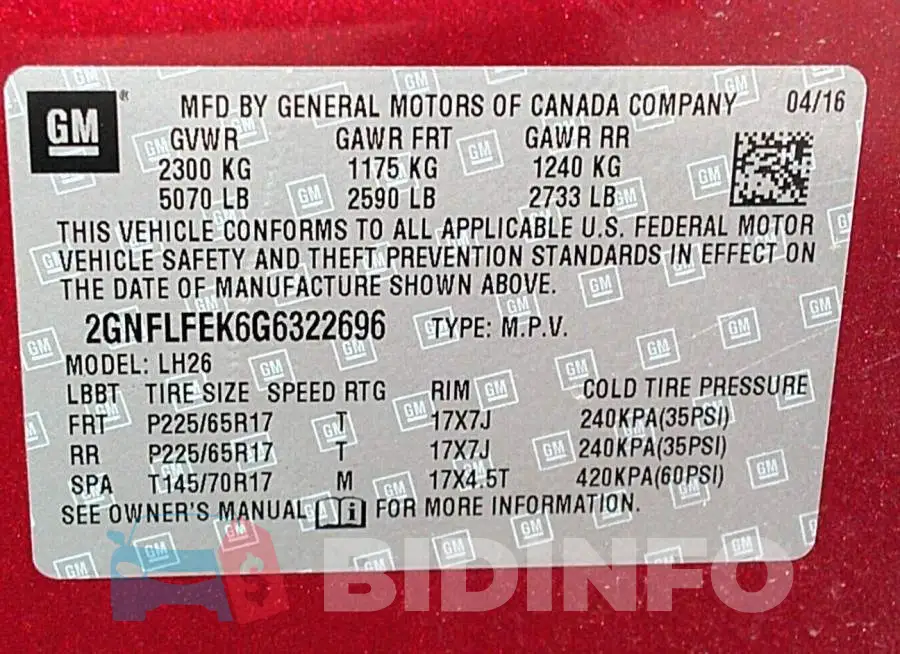 2GNFLFEK6G6322696 Photo# 9