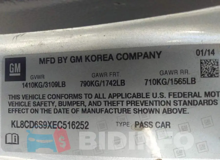 KL8CD6S9XEC516252 Photo# 9