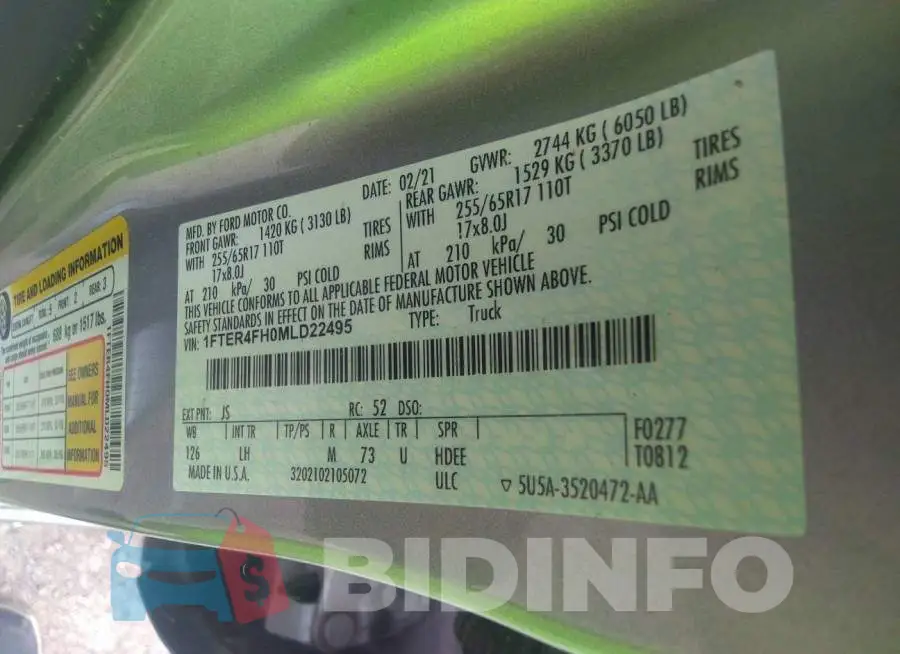 1FTER4FH0MLD22495 Photo# 9