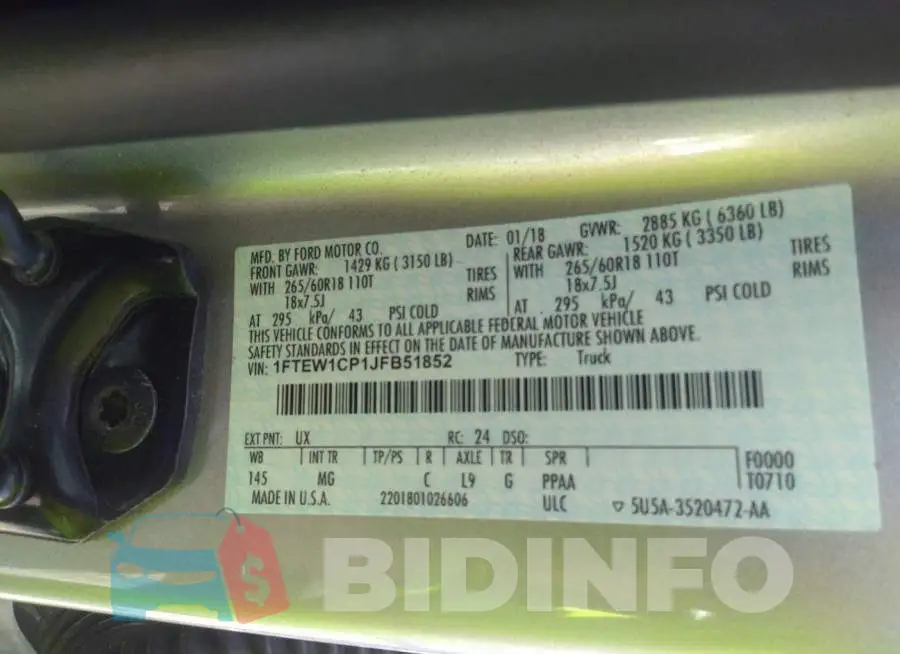 1FTEW1CP1JFB51852 Photo# 9