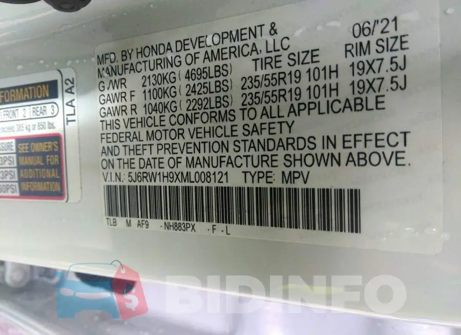 5J6RW1H9XML008121 Photo# 9