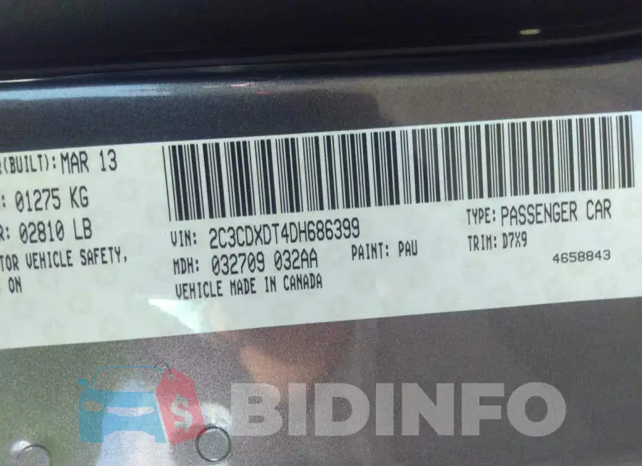 2C3CDXDT4DH686399 Photo# 9