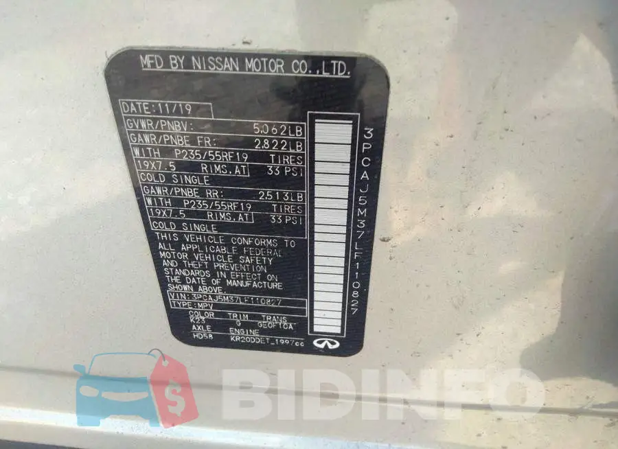 3PCAJ5M37LF110827 Photo# 9