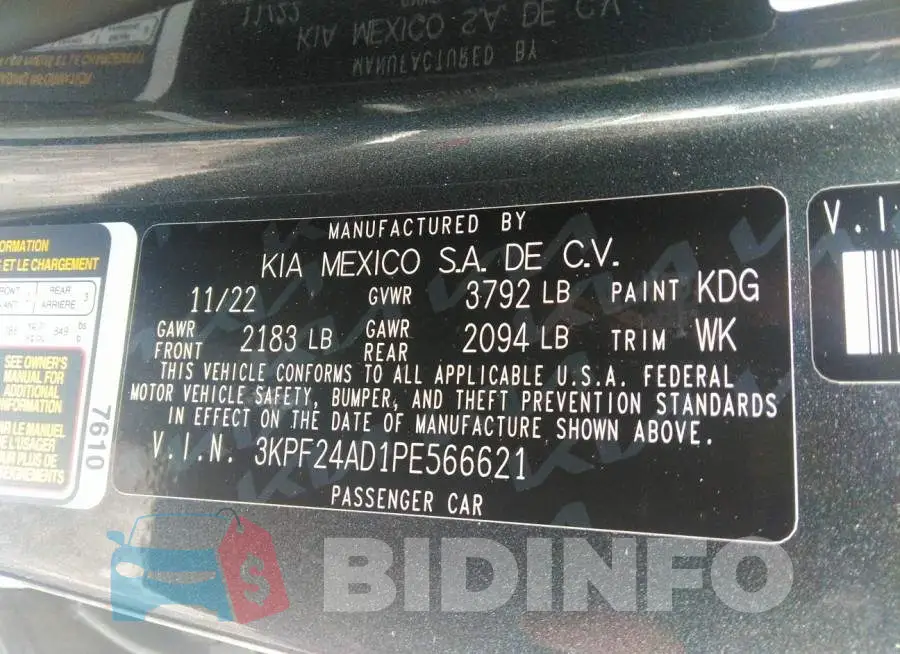3KPF24AD1PE566621 Photo# 9