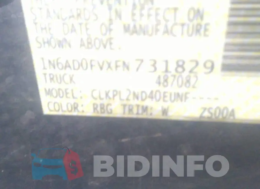 1N6AD0FVXFN731829 Photo# 9