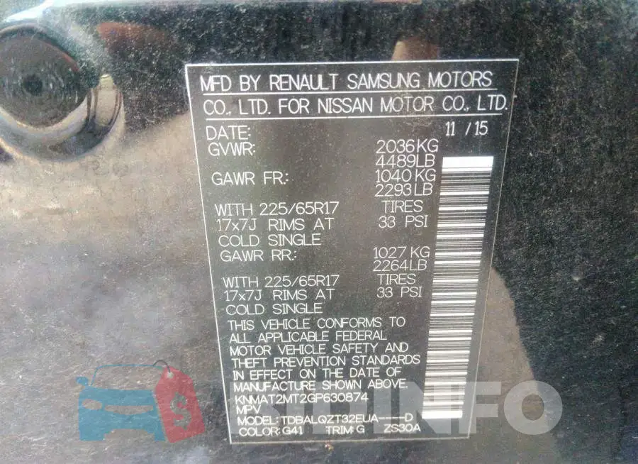 KNMAT2MT2GP630874 Photo# 9