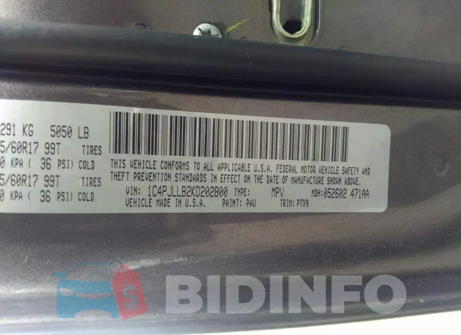 1C4PJLLB2KD202800 Photo# 9