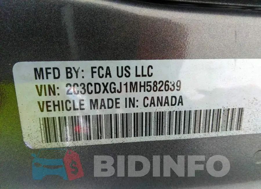 2C3CDXGJ1MH582639 Photo# 9