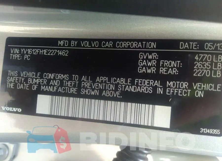 YV1612FH1E2271462 Photo# 9