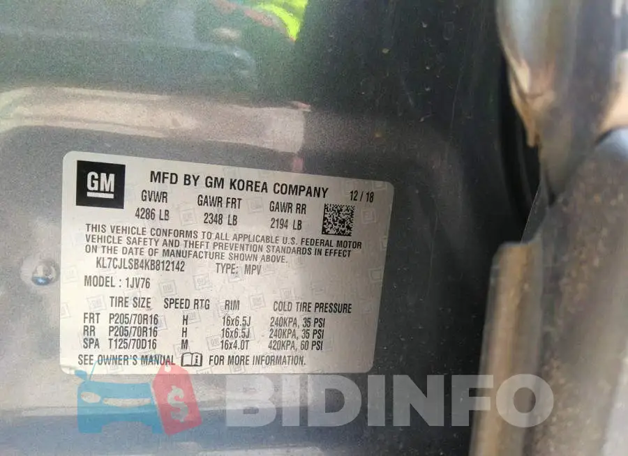 KL7CJLSB4KB812142 Photo# 9