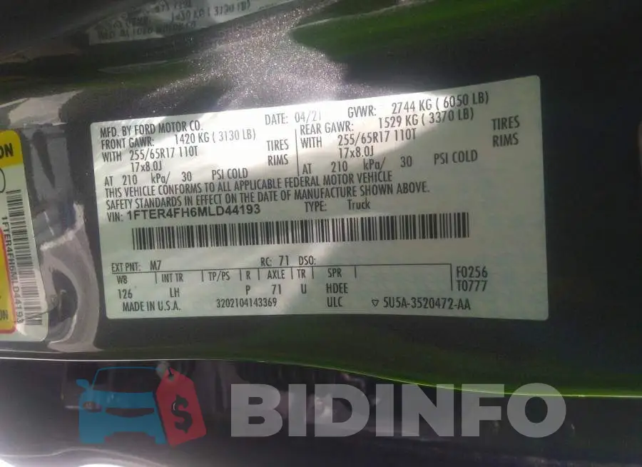 1FTER4FH6MLD44193 Photo# 9