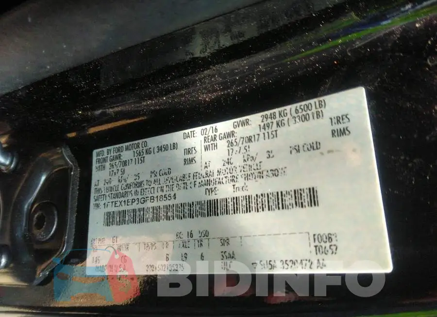 1FTEX1EP3GFB18564 Photo# 9