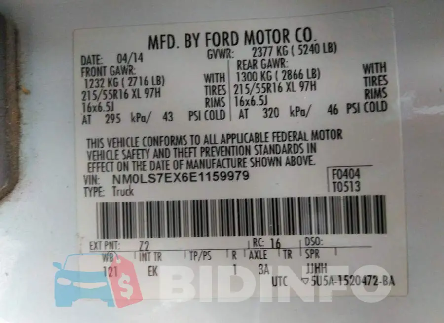 NM0LS7EX6E1159979 Photo# 9