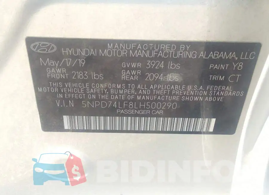 5NPD74LF8LH500290 Photo# 9