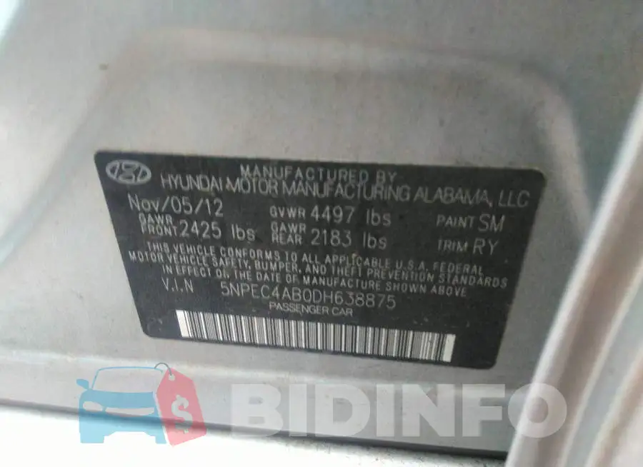 5NPEC4AB0DH638875 Photo# 9