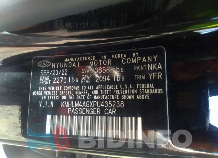 KMHLM4AGXPU435238 Photo# 9