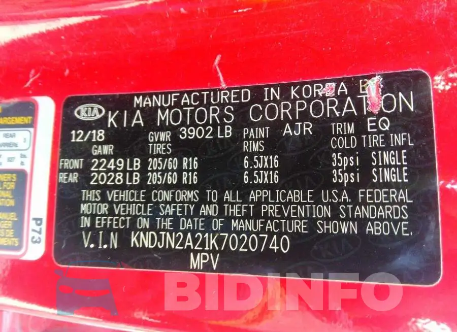 KNDJN2A21K7020740 Photo# 9