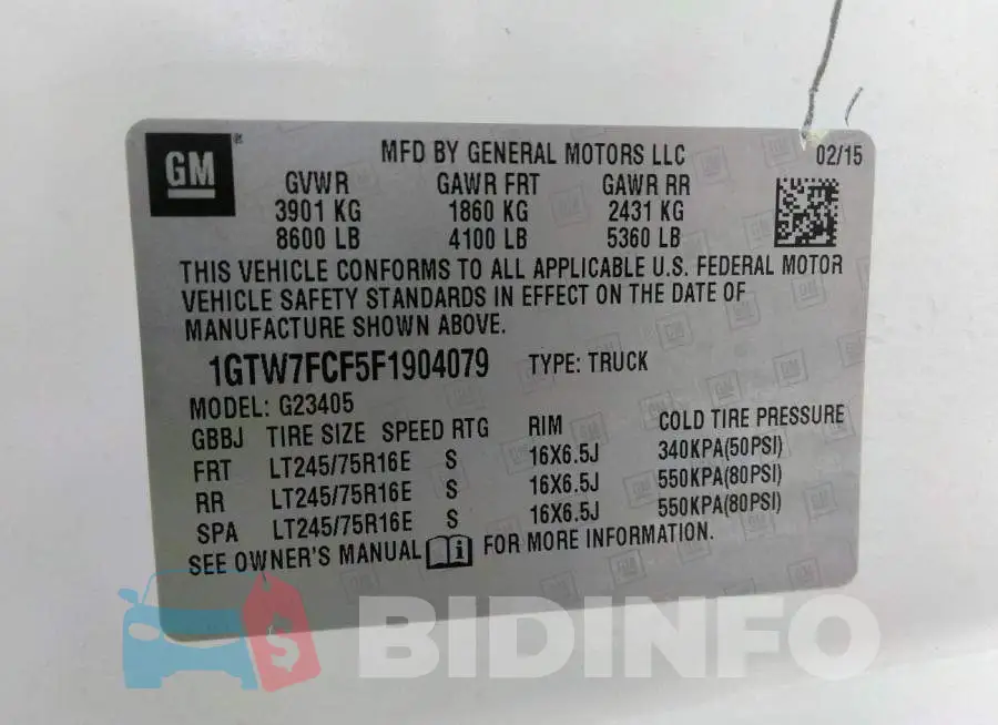 1GTW7FCF5F1904079 Photo# 9