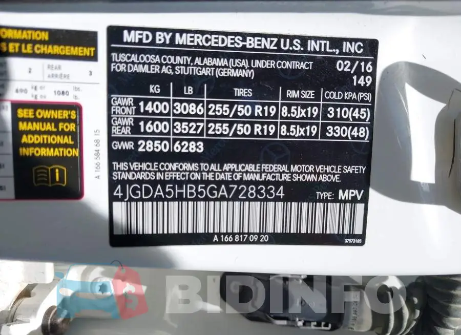 4JGDA5HB5GA728334 Photo# 9